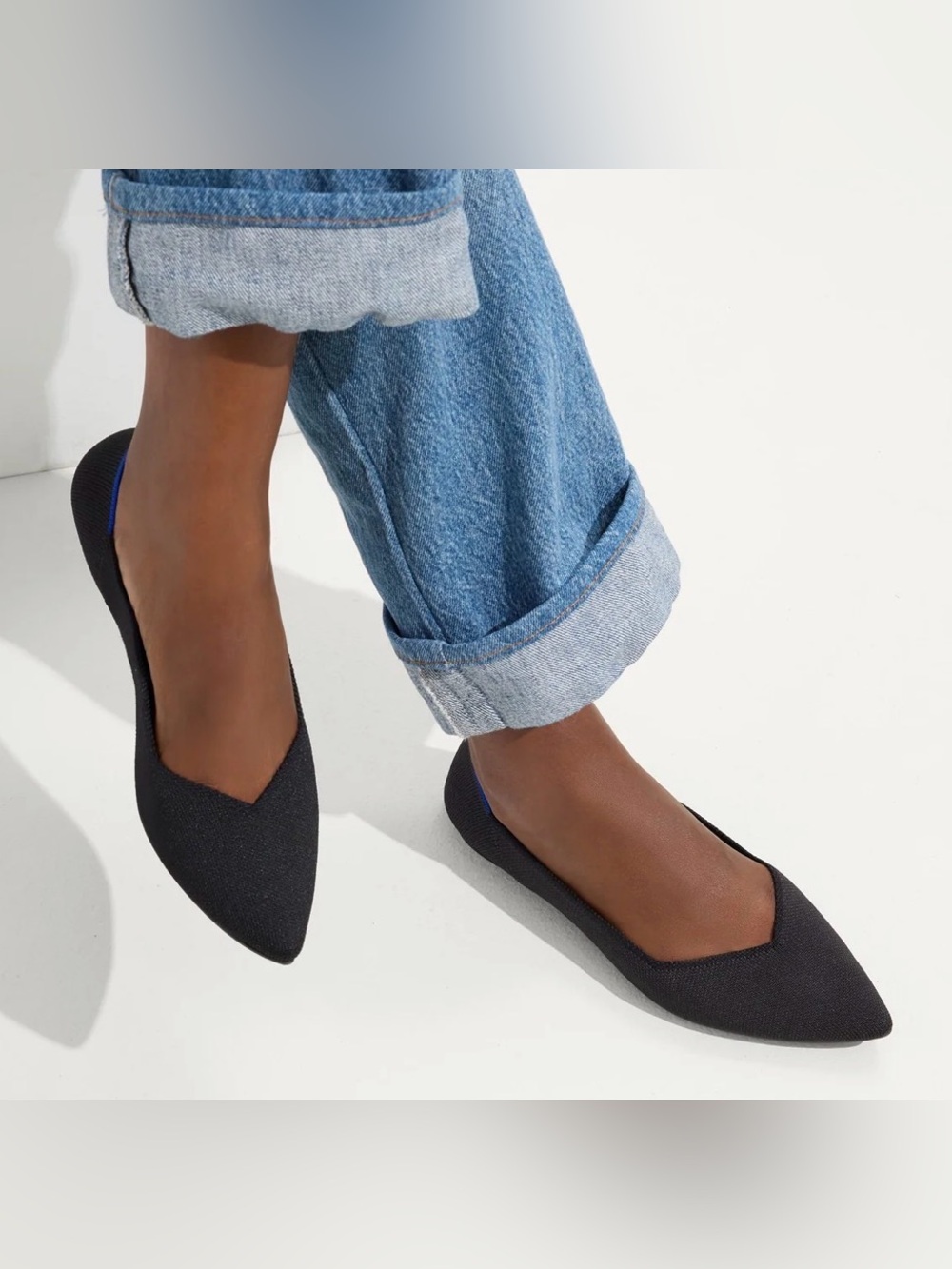 ⭐️Rothy’s The Point Flats  Black  Size 9.5